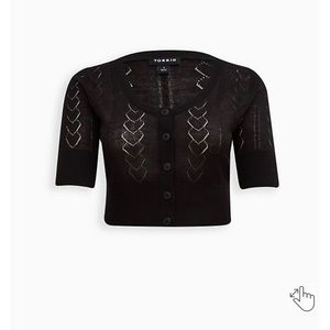 Short Sleeve Cardigan Sweater SZ 1X